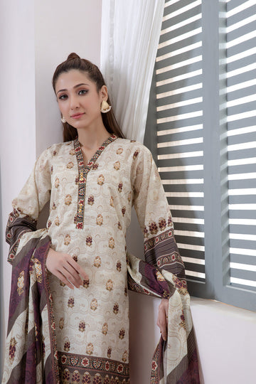 Bonanza Satrangi Cream Lawn Suit Ask222p05 Eid Pret 2022 Online Shopping